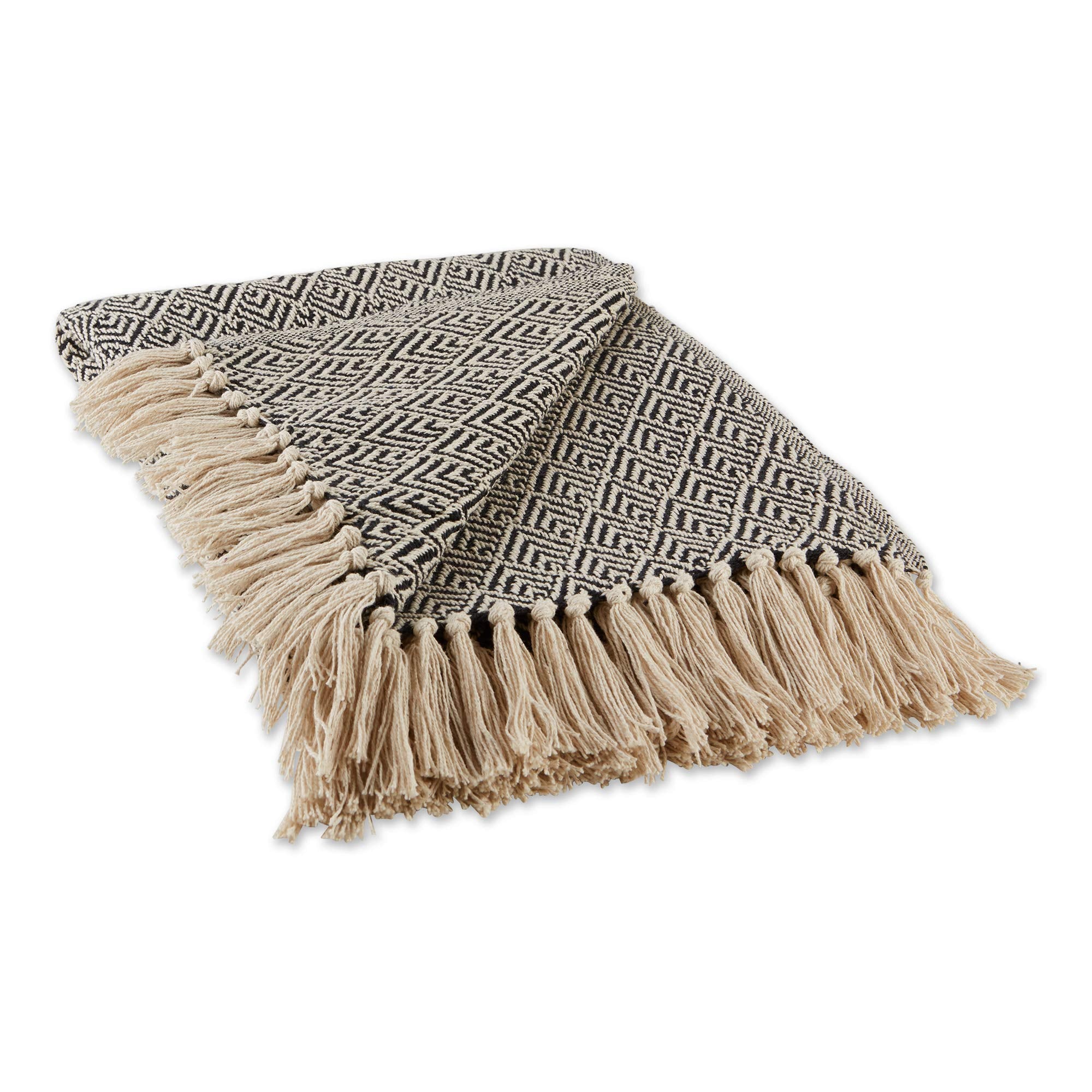 DII Diamond Throw Collection Cotton Woven, 50x60, Gray