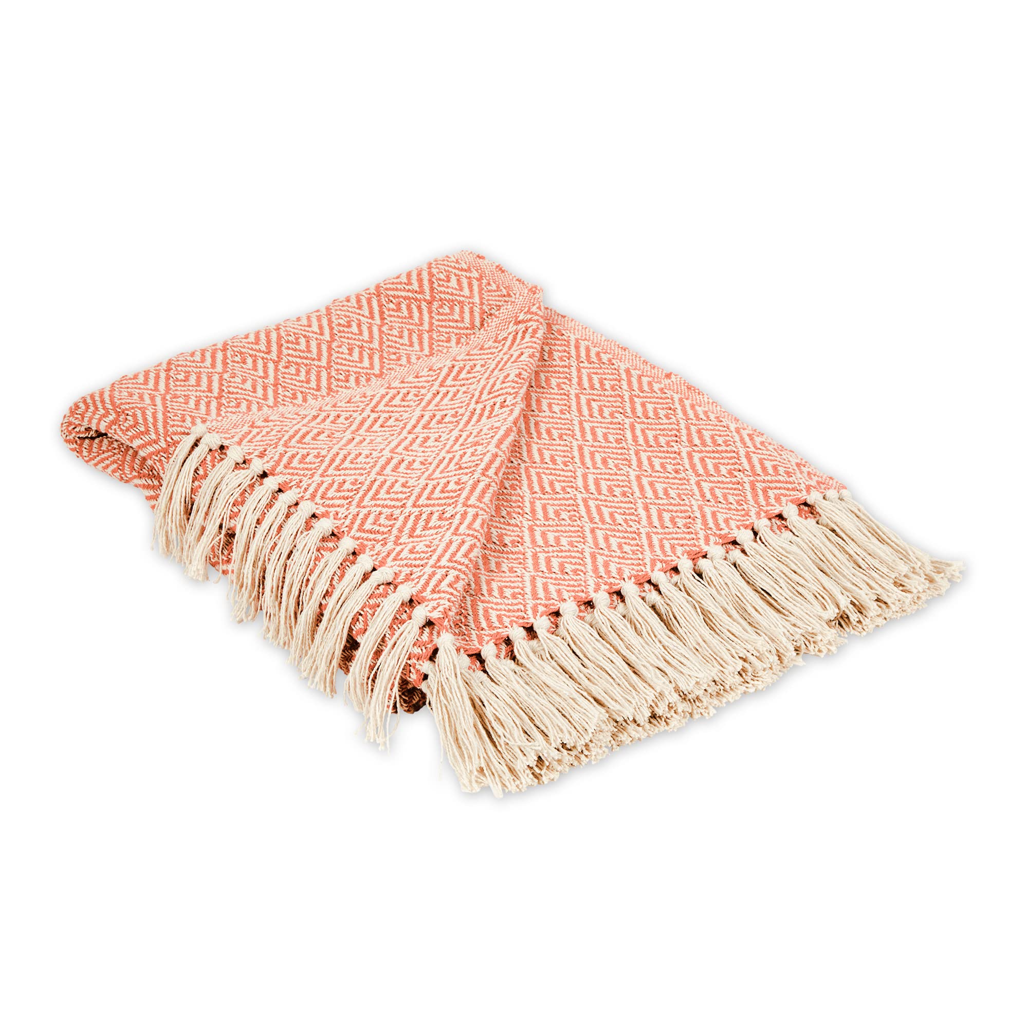 DII Diamond Throw Collection Cotton Woven, 50x60, Gray