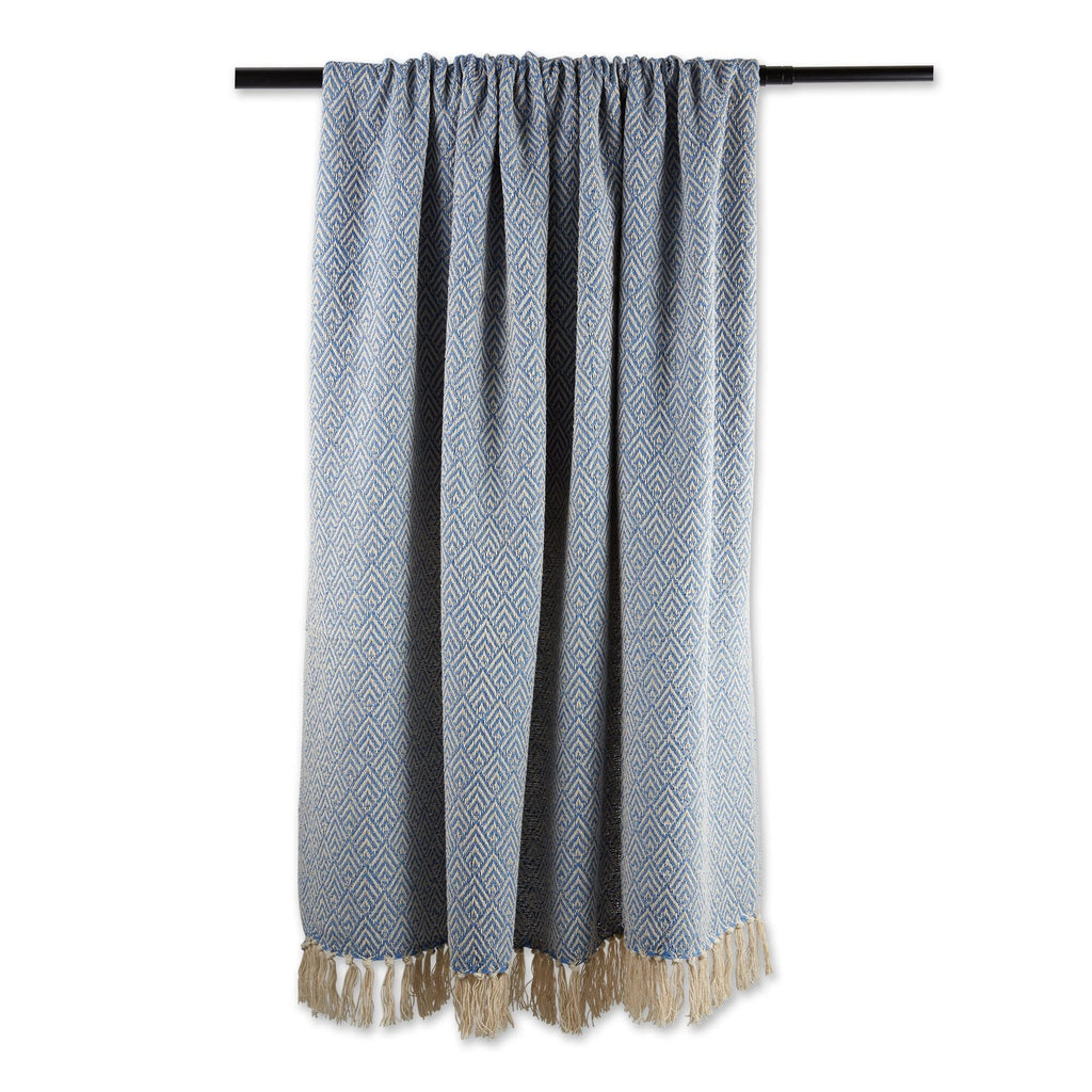 DII Diamond Throw Collection Cotton Woven, 50x60, Gray