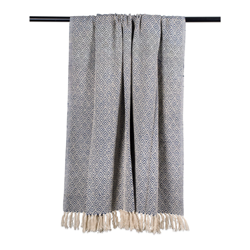 DII Diamond Throw Collection Cotton Woven, 50x60, Gray