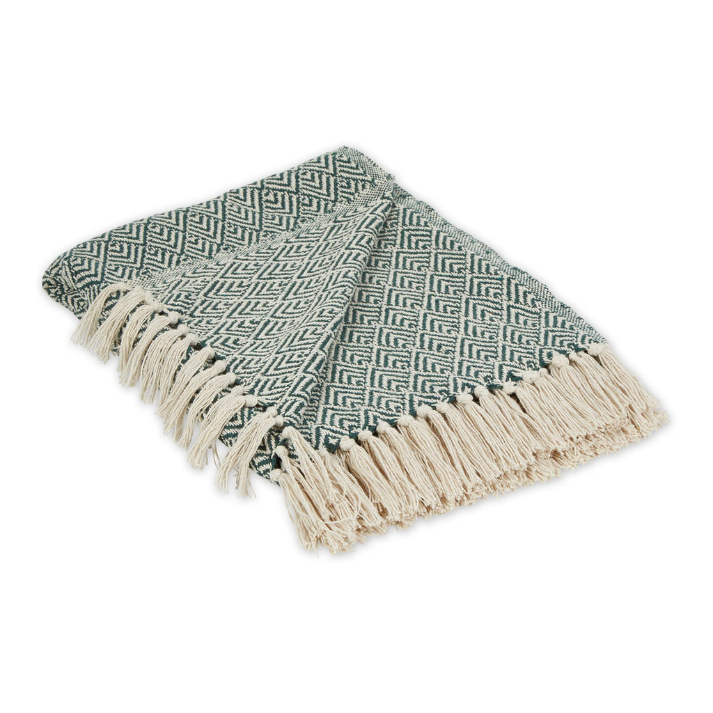 DII Diamond Throw Collection Cotton Woven, 50x60, Gray