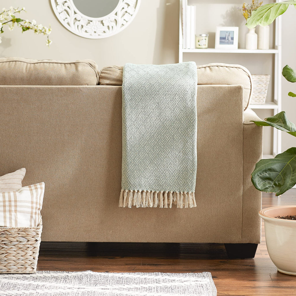 DII Diamond Throw Collection Cotton Woven, 50x60, Gray