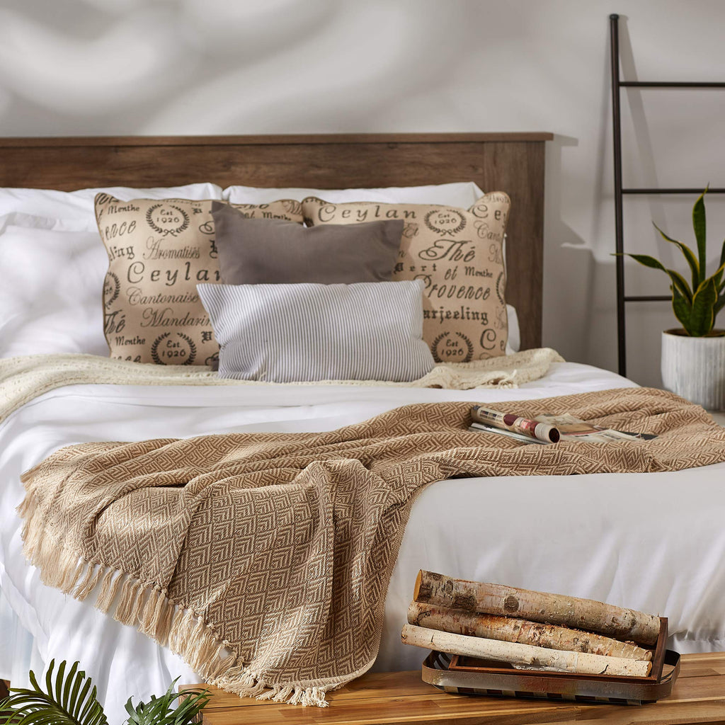 DII Diamond Throw Collection Cotton Woven, 50x60, Gray