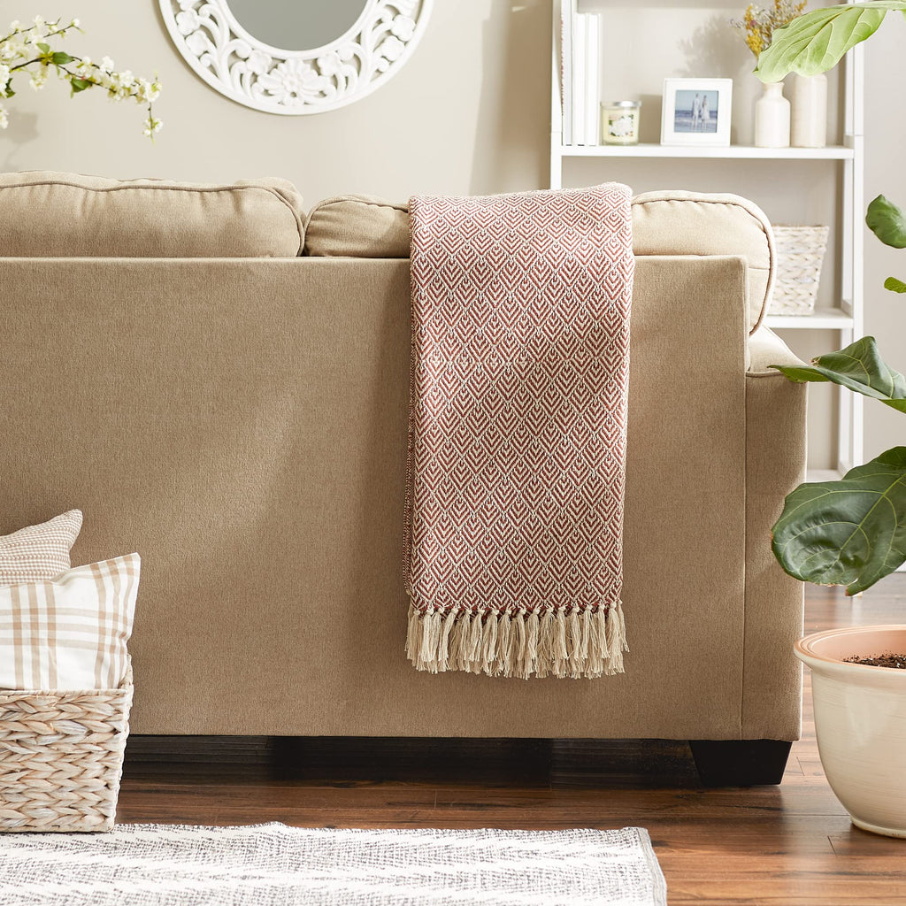 DII Diamond Throw Collection Cotton Woven, 50x60, Gray