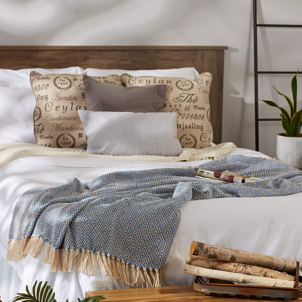 DII Diamond Throw Collection Cotton Woven, 50x60, Gray