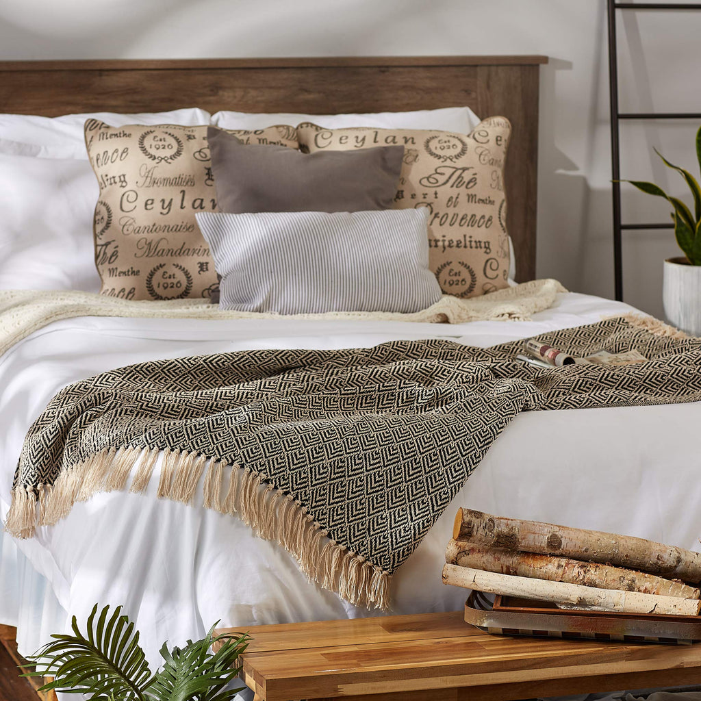 DII Diamond Throw Collection Cotton Woven, 50x60, Gray