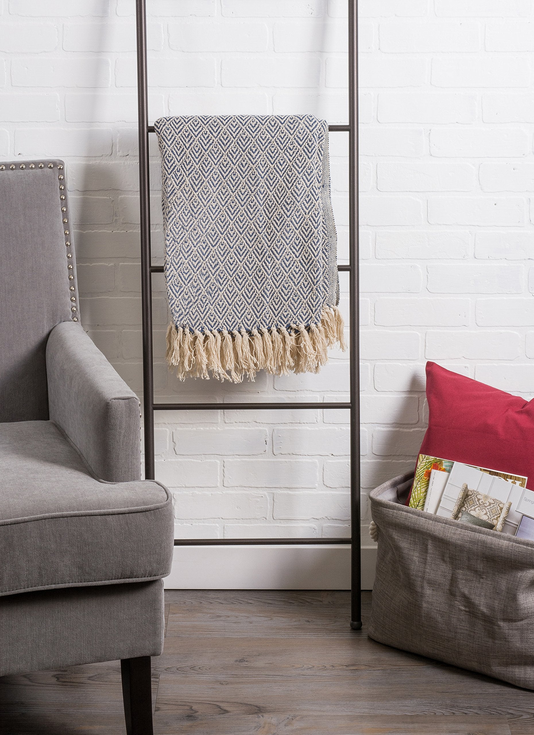 DII Diamond Throw Collection Cotton Woven, 50x60, Gray